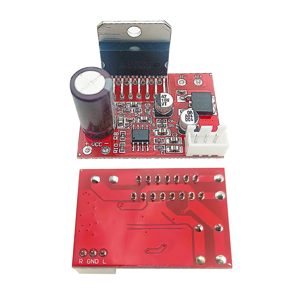 CD7379 2 Channel High-Power Power Amplifier Board with NE5532 Pre-Amplification Single-Power DC12V Power Supply 39W+39W Module