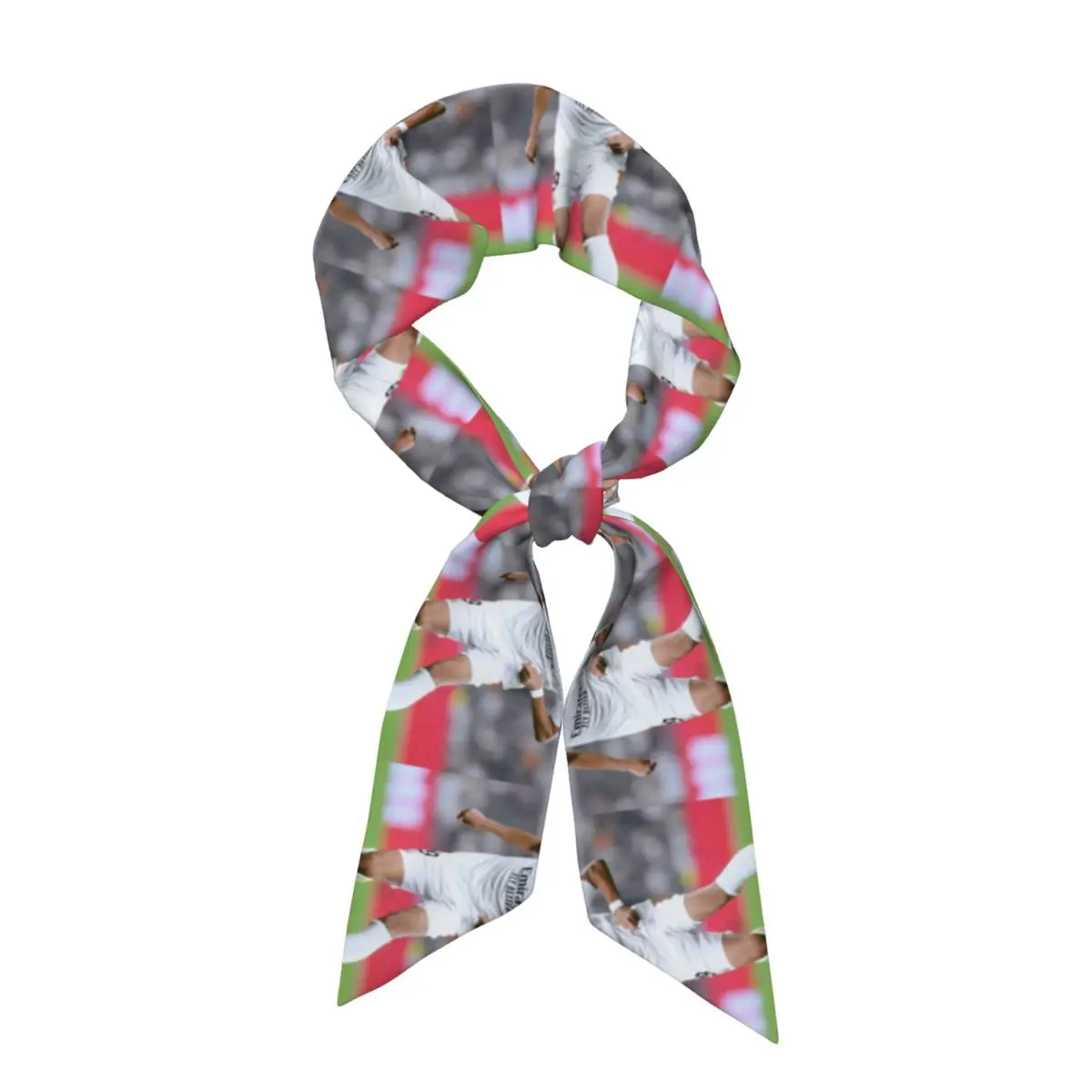 Football KM Mbappe Soccer (1) Women Long Narrow Scarf Silky Skinny Scarf Multi-use Neck Head Wrap for Office Daily Party