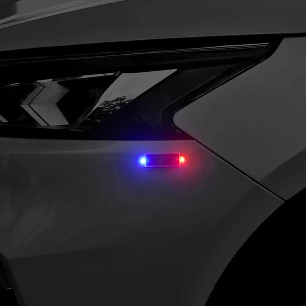 Автомобильная Противоугонная лампа, фонарик с солнечной батареей, лампа заднего хода для предотвращения столкновений в ночное время, красная и синяя вспышка для велосипедов и мотоциклов