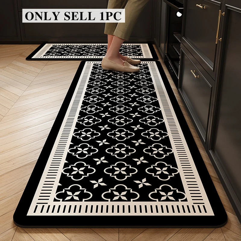 Floor Mat for Kitchen Absorbent Quick-drying Carpet Modern Style Rug Long Non-slip Carpets Diatom Mud Mats Home Decoration Rugs