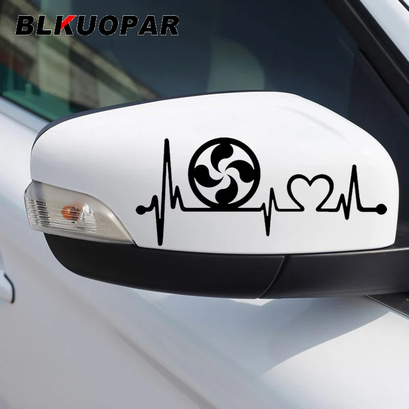 BLKUOPAR Heartbeat Curve Car Stickers ATV Anime Creative Decal Waterproof Sunscreen Windshield Motorcycle Graphics Car Lable