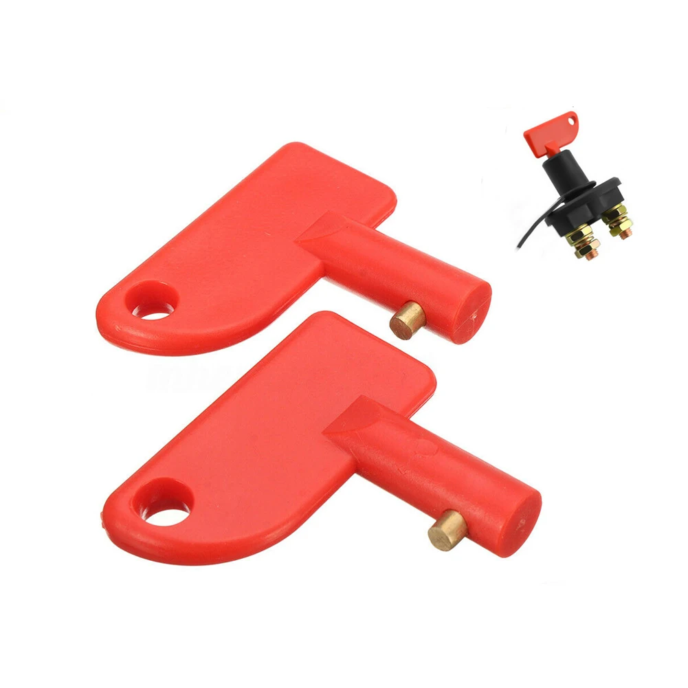 2 Pcs Plastic Spare Keys Mini Battery Cut Off Kill Isolator Switch Spare Keys For Auto Boat Truck Marine