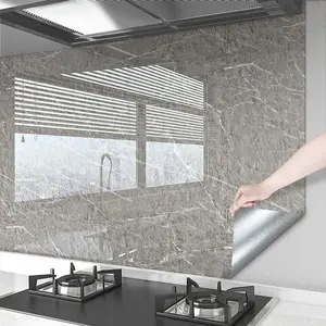 Stiker Dinding Tahan Minyak Tebal Wallpaper Foil Tahan Air Kertas Kontak Dapat Dilepas Perekat Diri Marmer untuk Dekorasi Kamar Mandi Dapur 10 wallpaper bahari penjualan terbaik - №