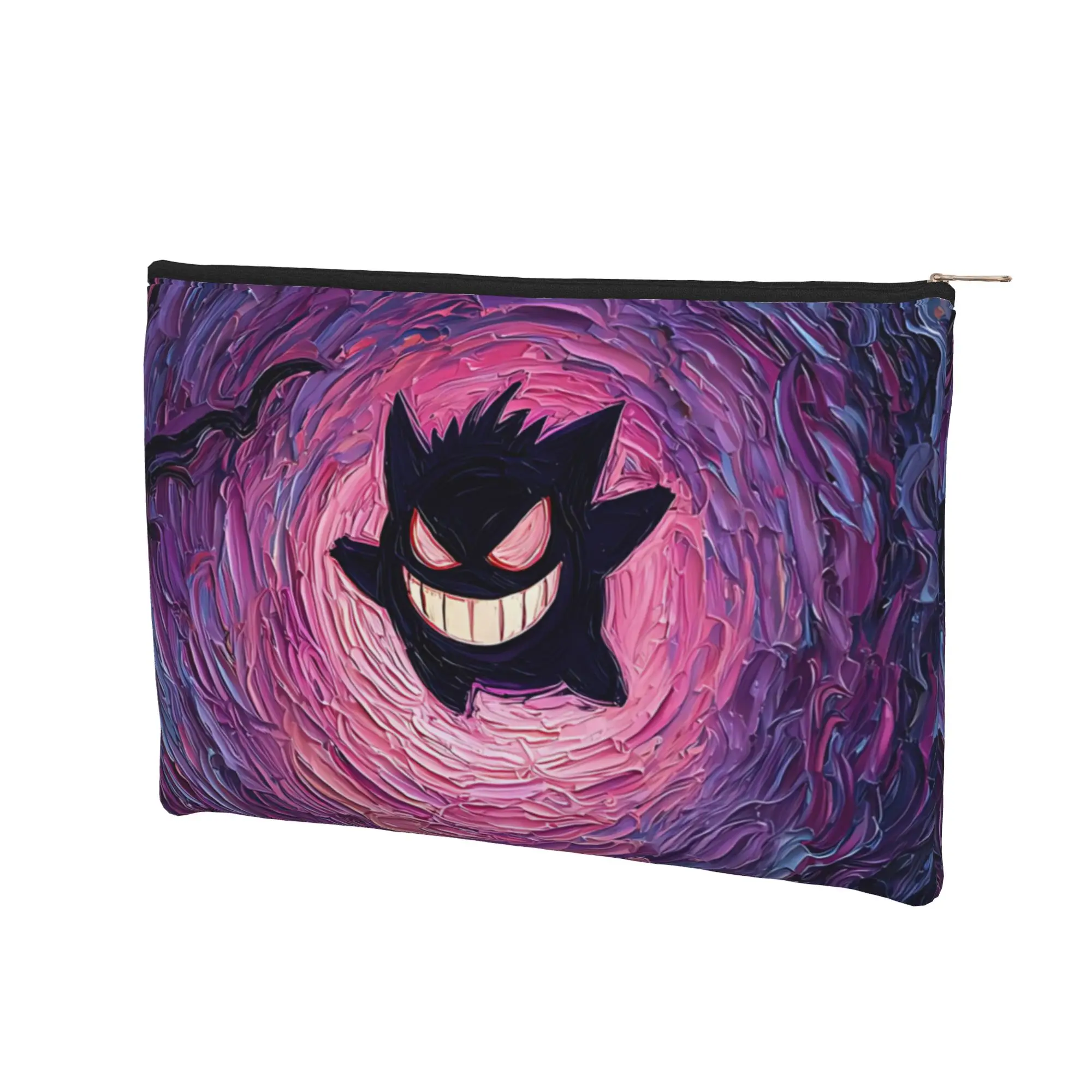 anime Foldable Cute pouch Pokemon Gengar Makeup Bag  Toiletry Bag with Zipper Travel Essentials Bag