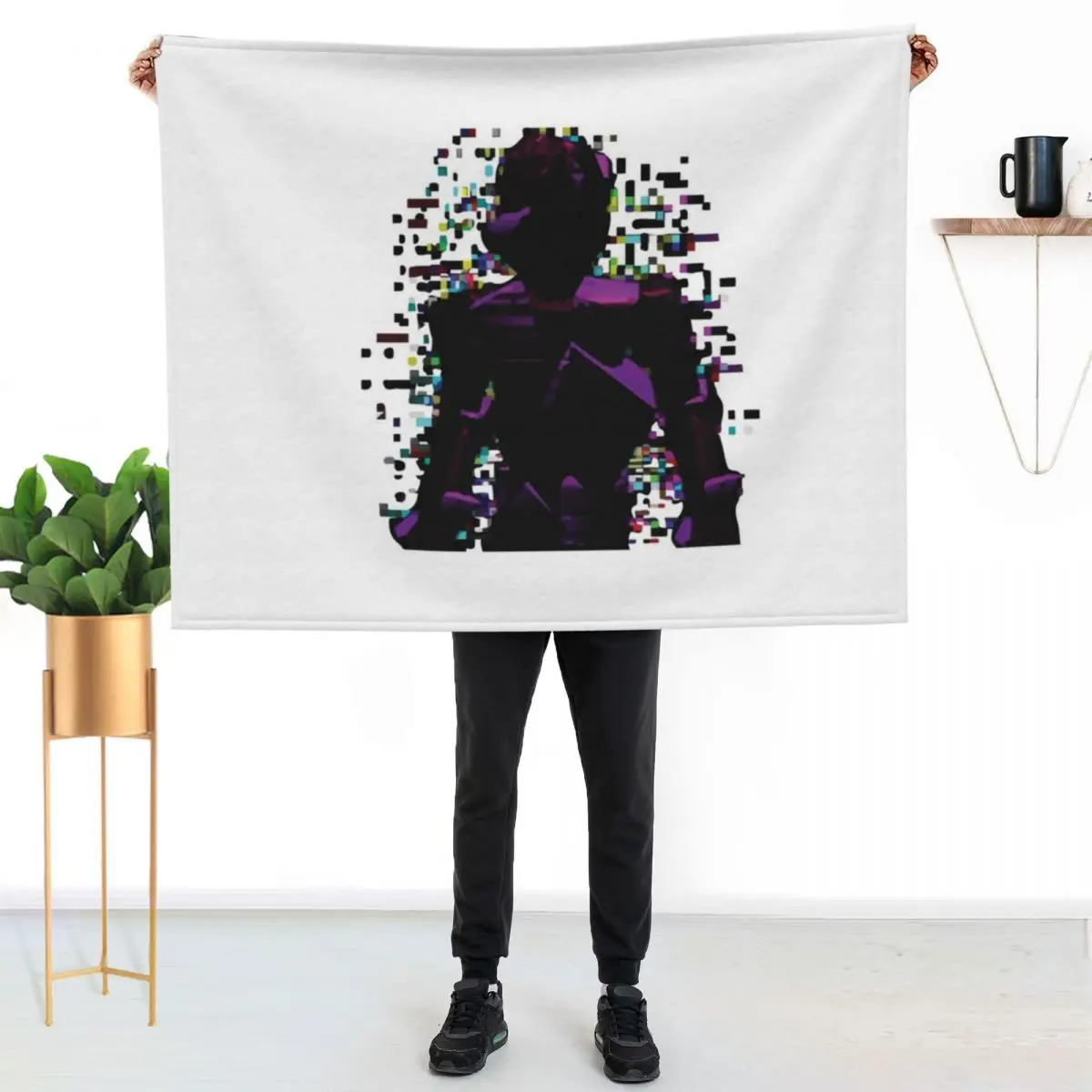 DOORS - Glitch hide and Seek horror Throw Blanket anime Soft Beds halloween blankets ands Weighted Shaggy Blankets