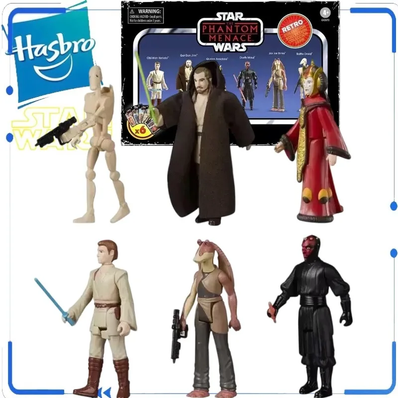 Original Hasbro Kenner Star Wars The Phantom Menace Retro Collection 3,75 Zoll Actionfiguren 6er-Pack Sammler-Spielzeug-Geschenkset
