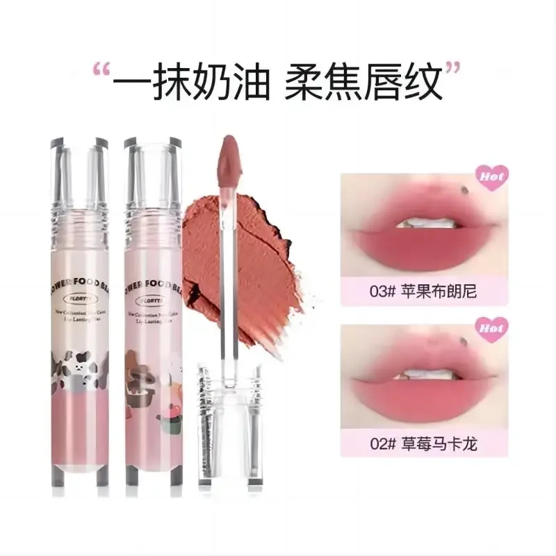 

FLORTTE Matte Lipgloss Moisturizer Lip Mud Smooth Misty Matte Texture Women Cosmetic Lip Makeup Longlasting Lipstick Rare Beauty