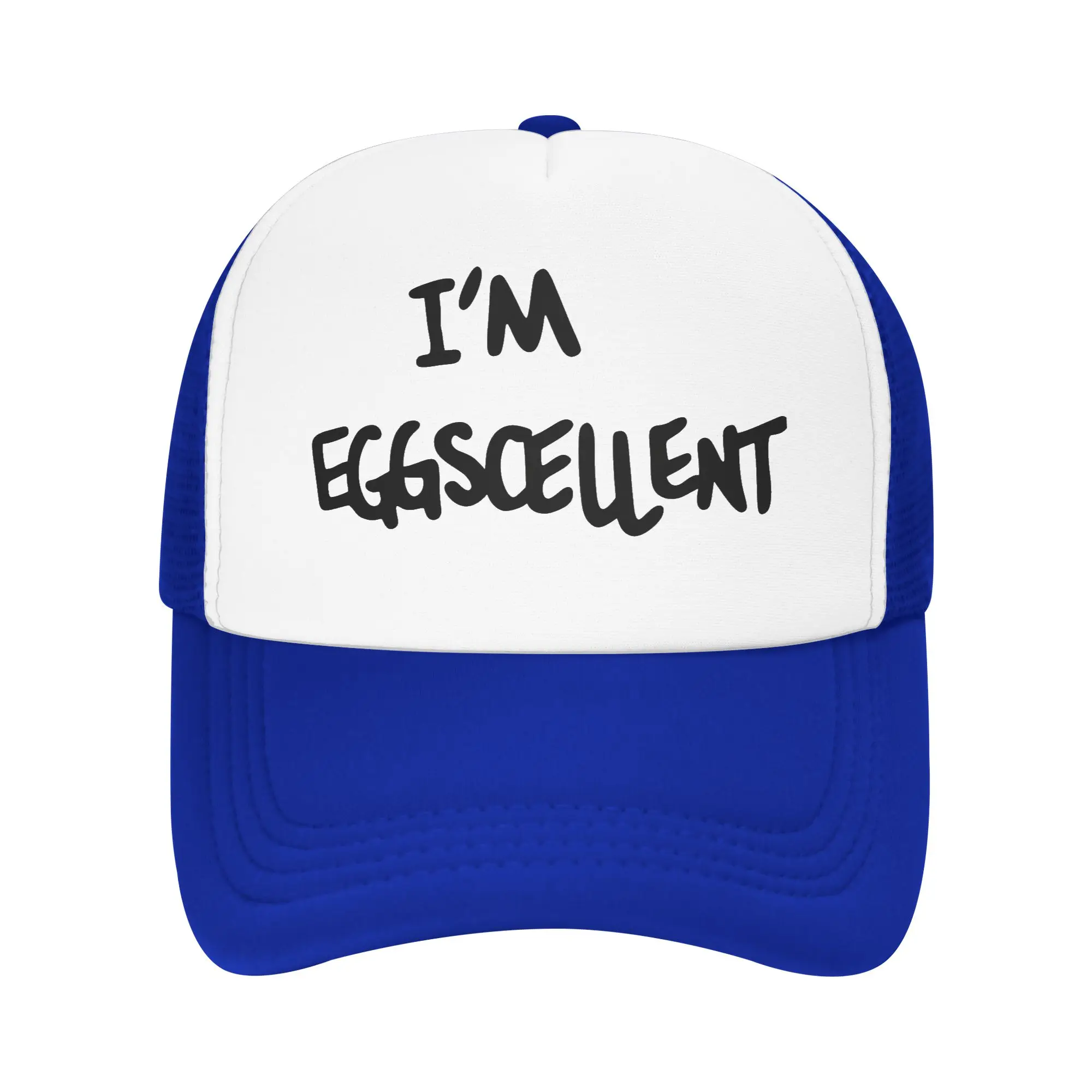 I'm Eggscellent Trucker Caps Mesh Baseball Cap Snapback Caps Regulars Show Dad Hat Trucker Worker Cap Adjustable Dad Hat Summer