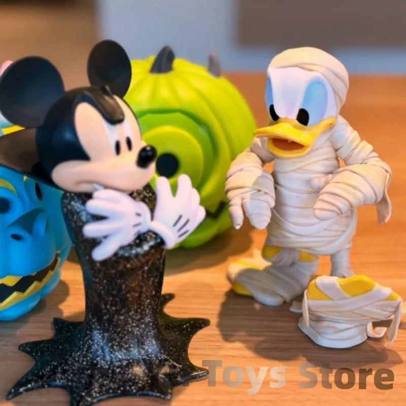 

New Disney Figure Halloween Limited Tide Play With Mickey Mummy Donald Duck Doll Cartoon Decor Desktop Ornament Halloween Gift