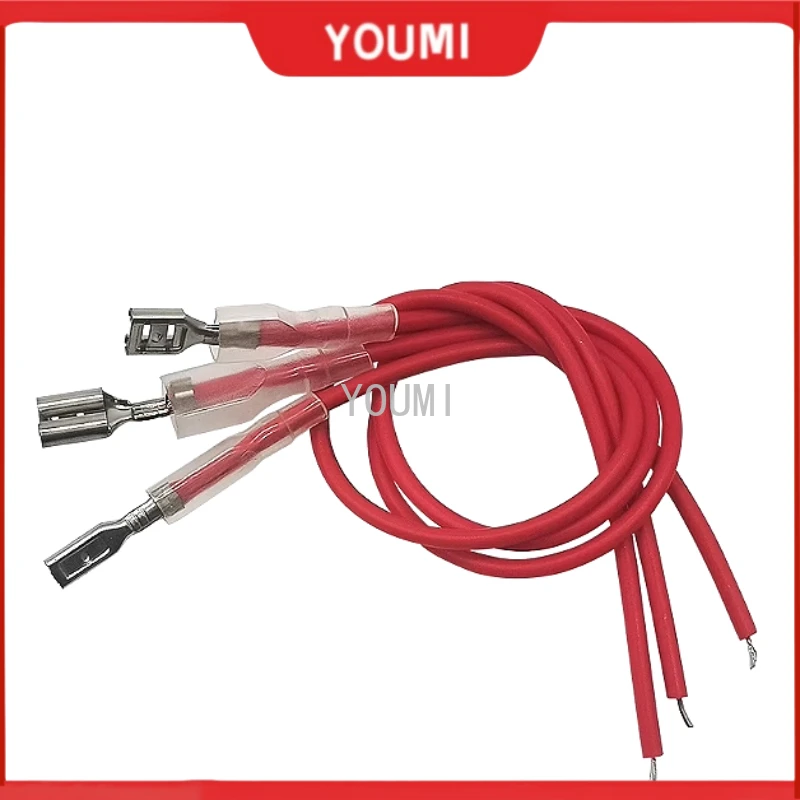 10pcs Single head 2.8/4.8/6.3mm Tinned Feamle Spade Quick Splice Crimp Terminals With 20cm Red and Black 18AWG Cable