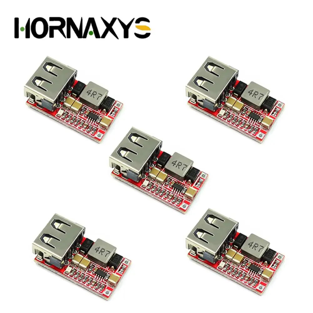 5/10pcs DC-DC Converter Phone Charger Car Power Supply Board Efficiency 97.5% 6-24V 24V 12V to 5V USB Step Down Buck Module