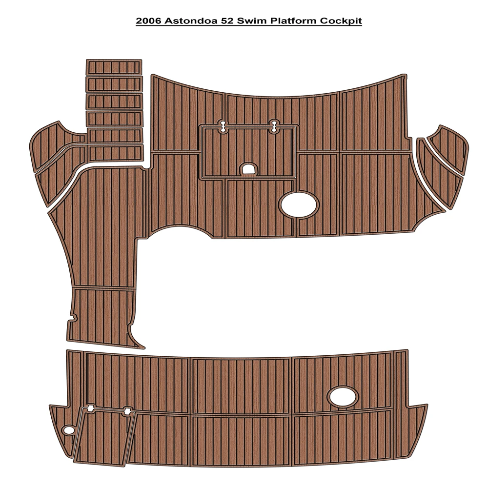 

2006 Astondoa 52, платформа для плавания, кокпита, лодка, тиковый пол из ЭВА, SeaDek, стиль Gatorstep, самоклеящийся дзерури
