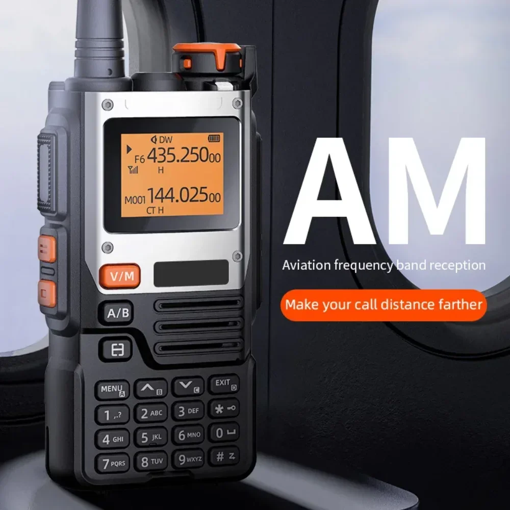 BAOFENG UV-K6 K5[8] 5R Walkie Talkie 15W Radio 999CN Weather Alarm UHF Charging, VHF, DTMF, FM, Six Band One Click Copy 50KM USB