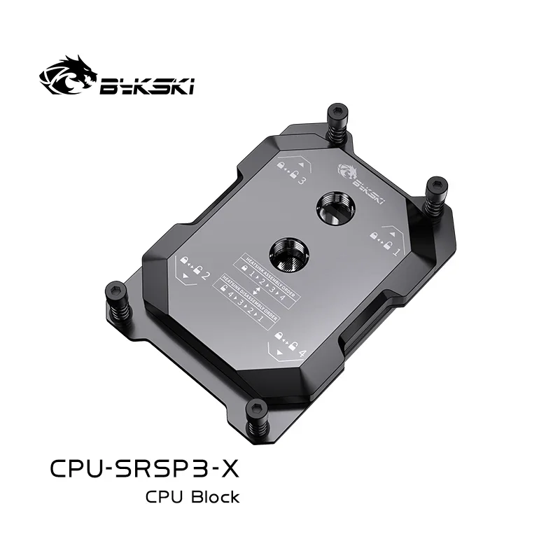 Imagem -03 - Bykski-full Metal Liquid Cooler Cpu Block Amd Watercooler Servidor ai Cloud Processador de Computação Cpu-srsp3-x Tr4