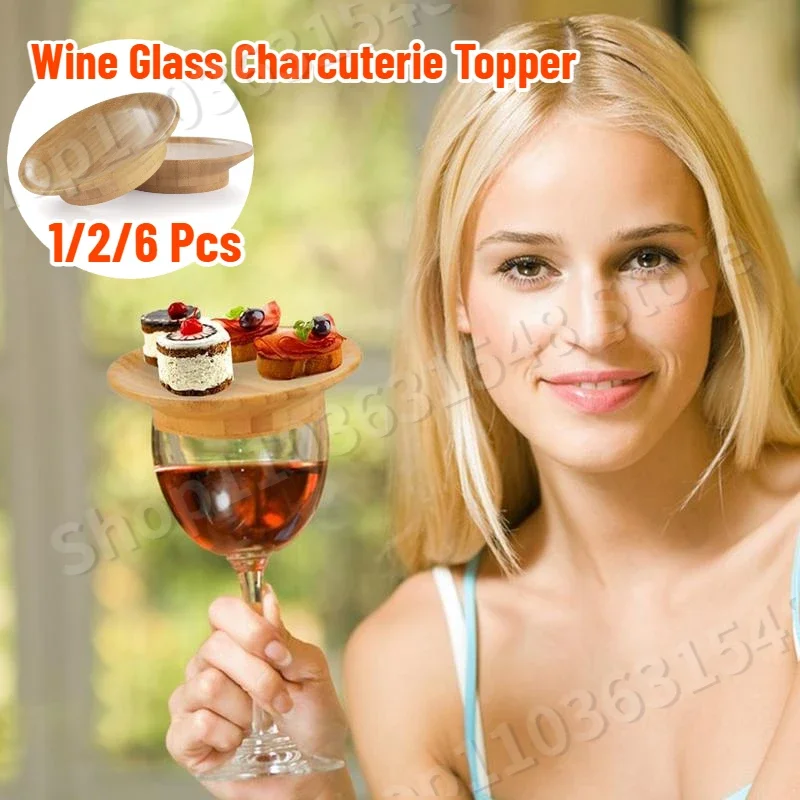 

Wine Glass Charcuterie Toppers Decorative Coasters For Wine Glass Topper Appetizer Round Wine Glass Topper Plates For Home