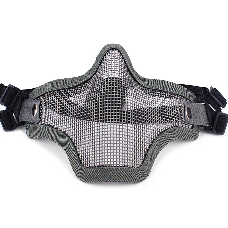 Imagem -06 - Caça ao ar Livre Combate Metal Mesh Máscara Camuflagem Airsoft cs Tiro Esportes Segurança Proteção Engrenagem Tática