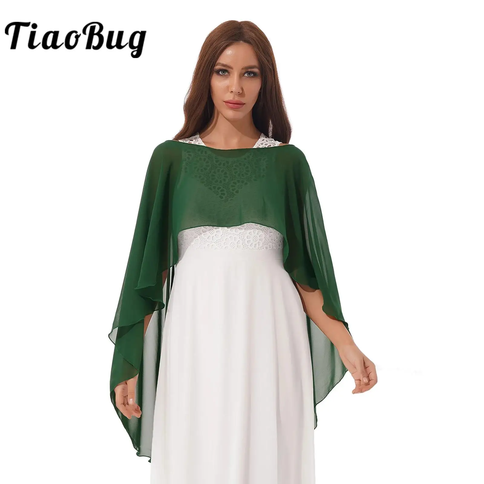

Women Chiffon High Low Shawl Wraps Lightweight Cover Ups Evening Cape For Gowns Wedding Party Dress Accessories Bridal Wraps
