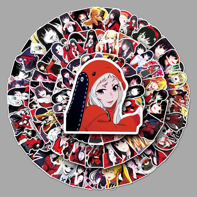 100/50/30PCS Yomozuki Runa Jabami Yumeko Anime Surrounding Graffiti Stickers Scooter Laptop Car Appearance Decoration Stickers