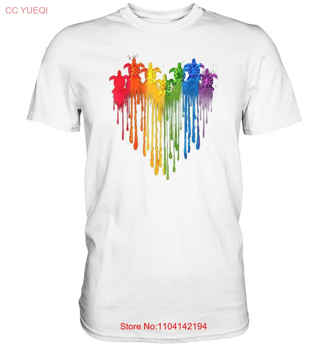 تي شيرت Turtle Lgbtq Turtles Premium بأكمام طويلة أو قصيرة