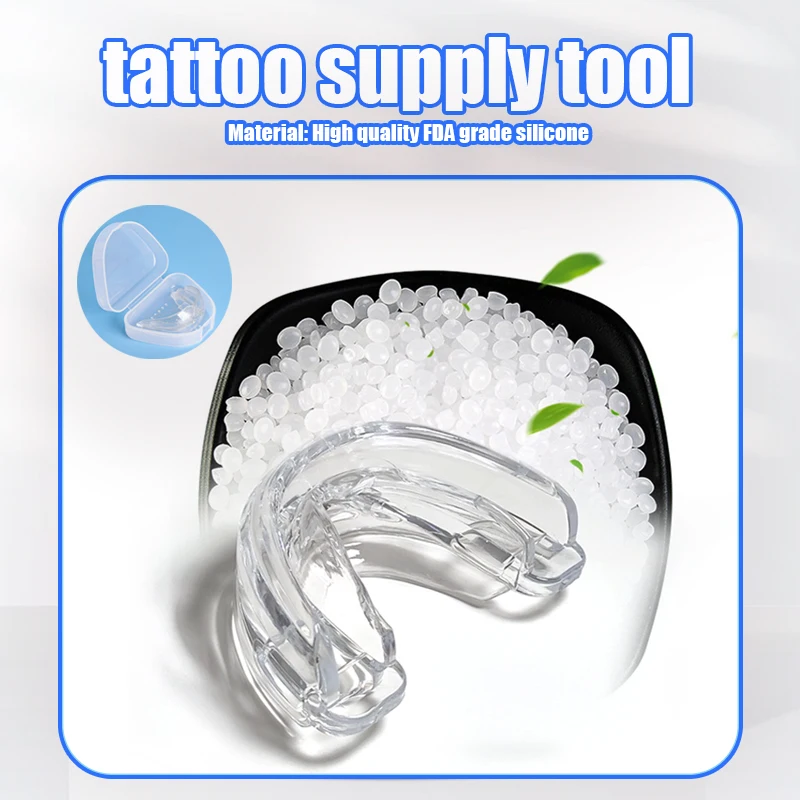 10/20Permanent Tattoo Floating Lip Mouth Guard Tooth Socket with Case Box for Lip Tattooing Tebori Auxiliary Supplies Socket Lip