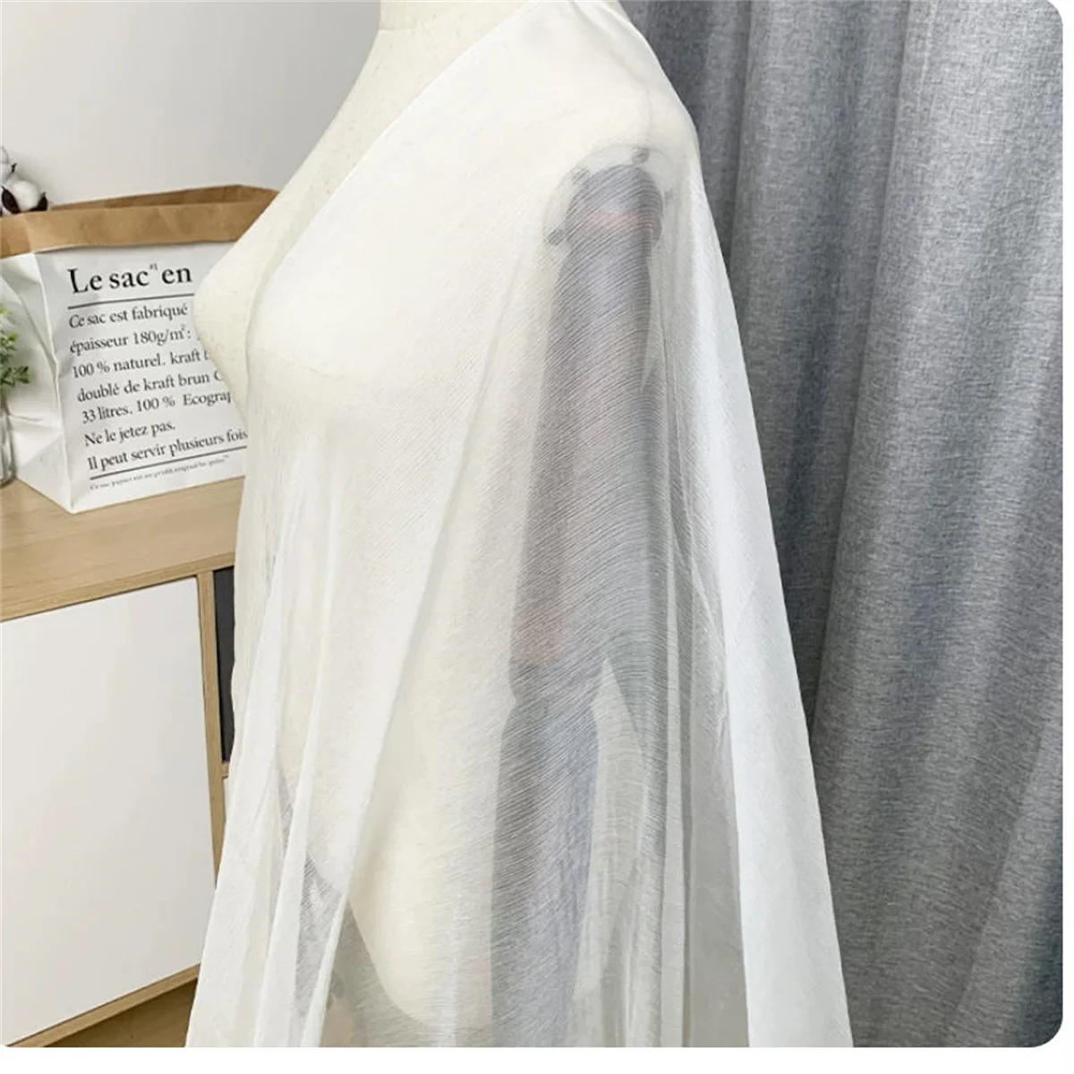 White silk, mulberry silk dyed fabric, printed white embryo fabric for Han clothing.