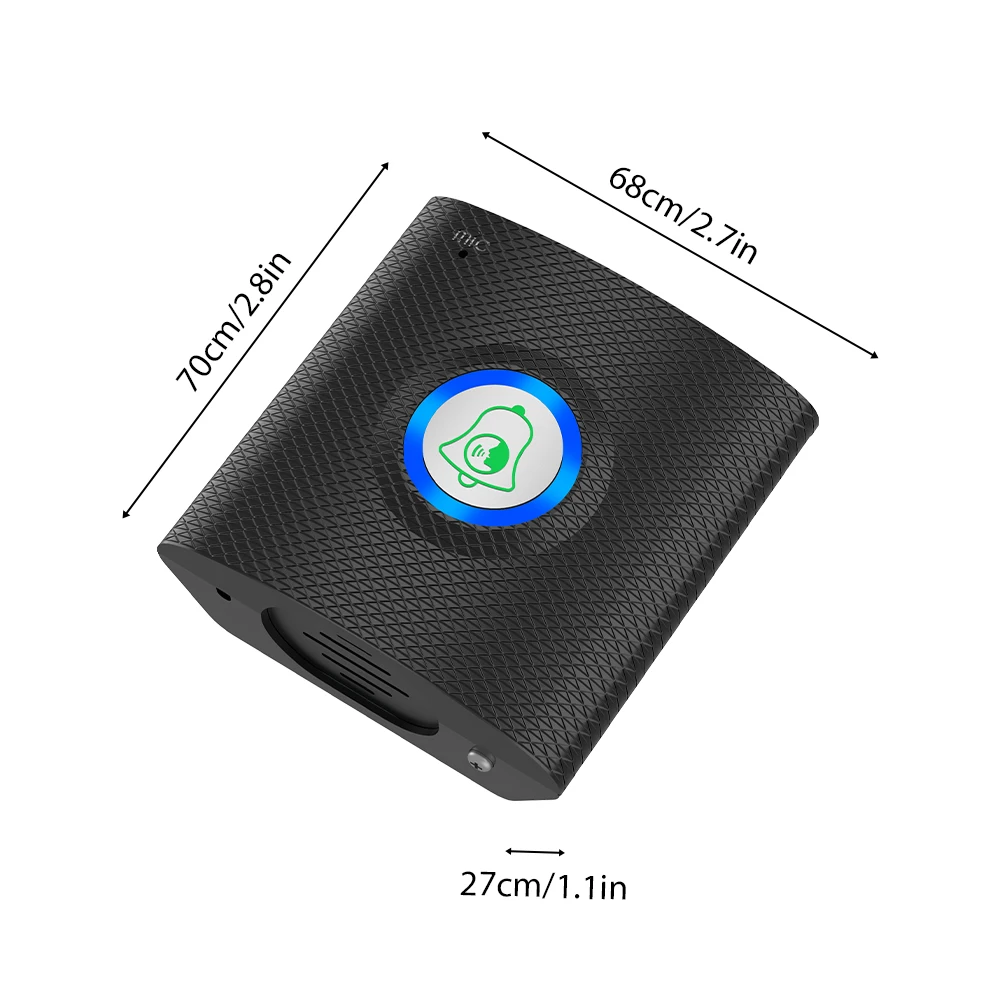 Campainha sem fio intercom 433mhz não visual edifício inteligente intercom campainha para casa em tempo real 2 vias voz campainha eletrônica