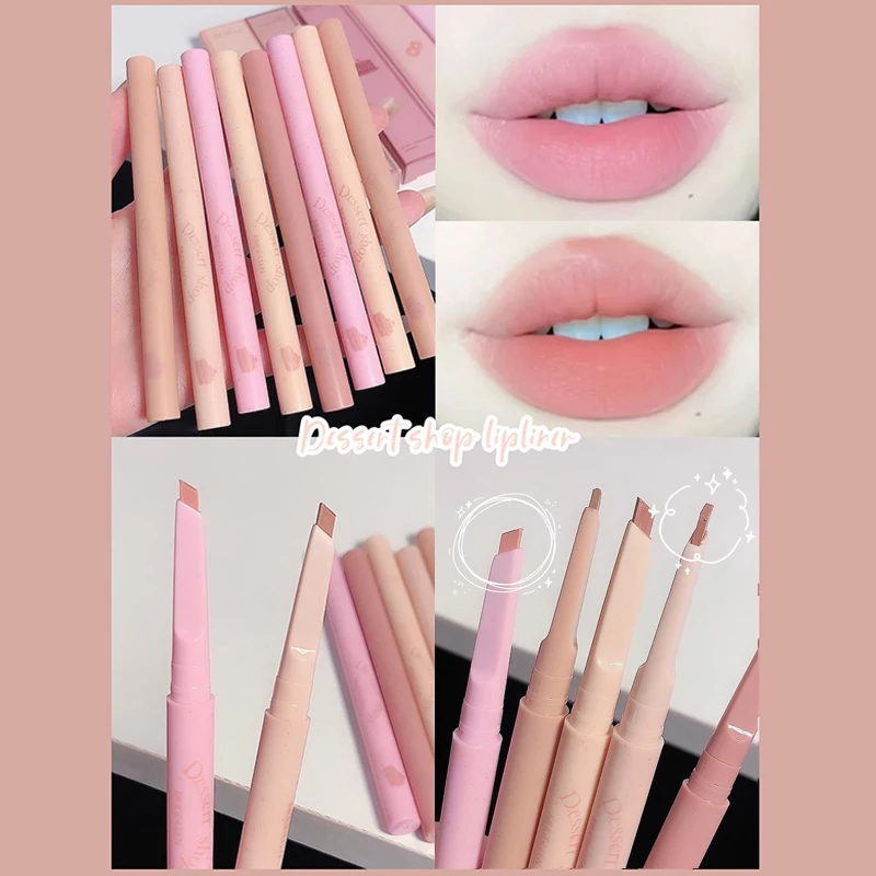 Matte Nude Lip Liner Pencil Long Lasting Waterproof 3D Lips Plump Lipstick Natural Outline Lip Contour Line Makeup Lipliner Pen