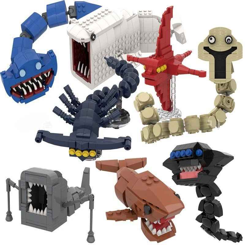 Monstro Marinho Gigante de 3 Olhos Suluked Subnautica Bloop, Monstro Comilão do Mar, Leviatã, El Gran Maja, Blocos de Montar Subnautica, Brinquedo, Presente