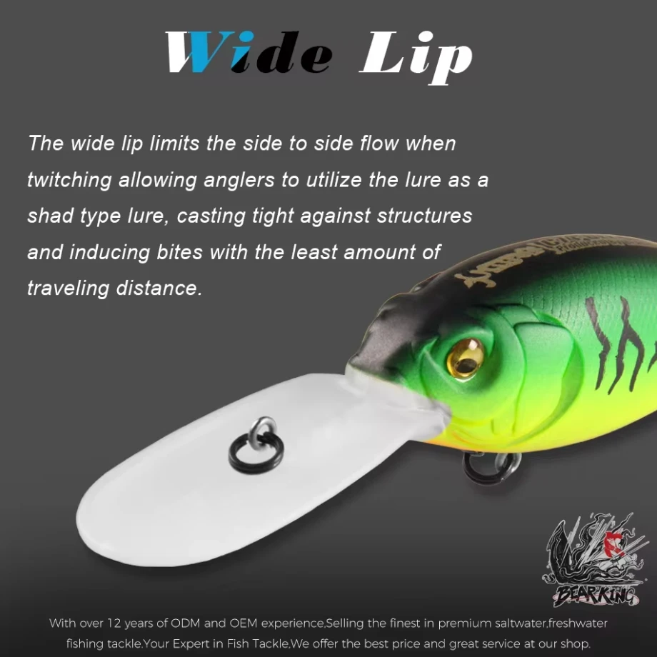 BEARKING Wobler manivela flotante para pesca en profundidad