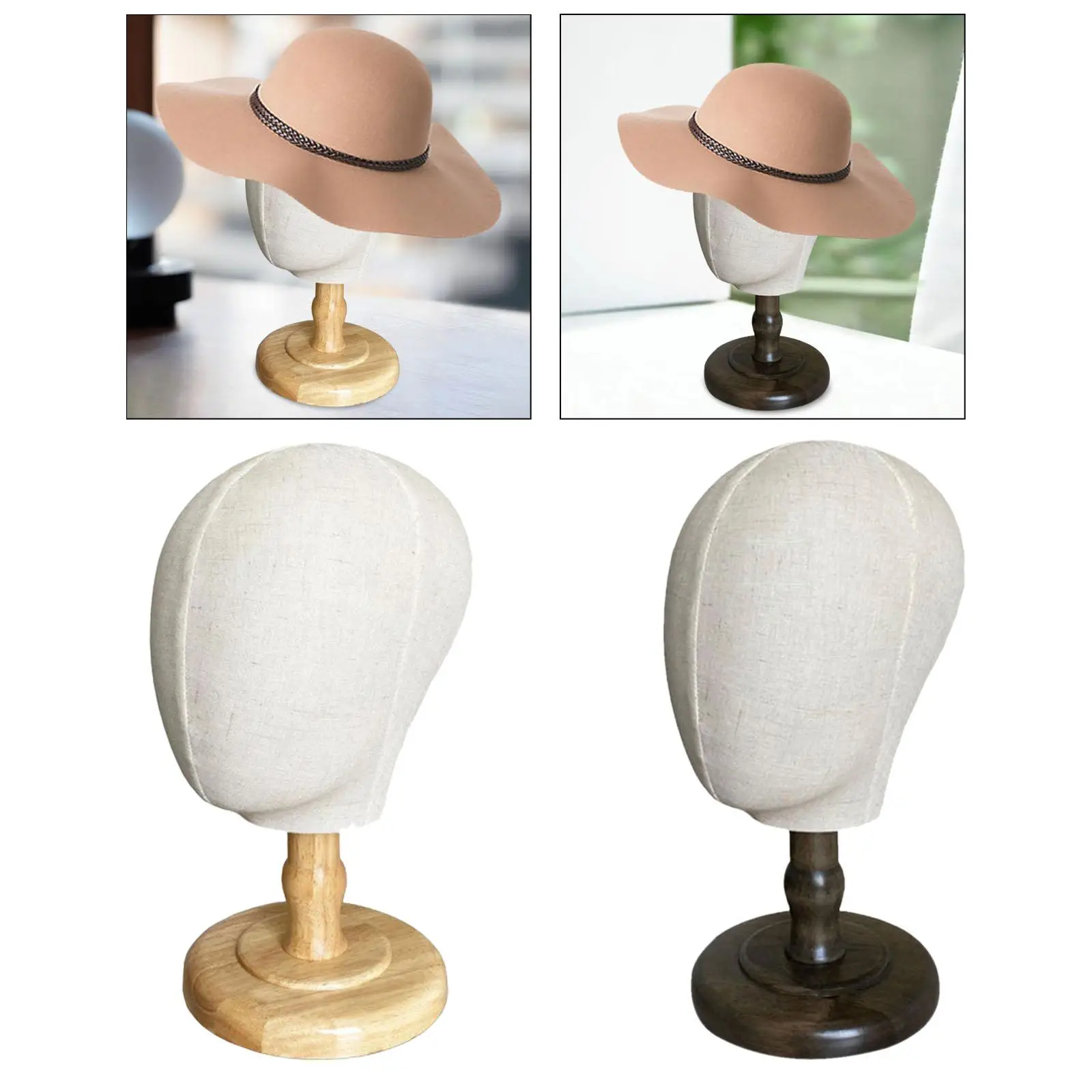 Mannequin Head Model Portable Wig Accessories with Base Multifunctional Head Stand Hat Rack for Home Shop Markets Salon Headwear