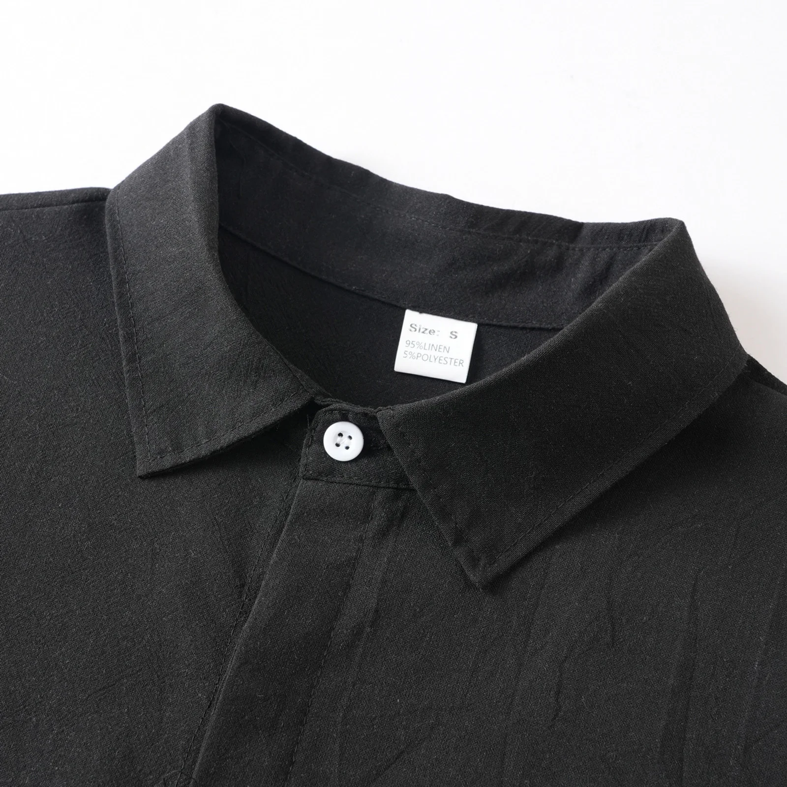 

Мужская повседневная рубашка на пуговицах, стильный однотонный топ с отложным воротником и длинными рукавами на весну и осень