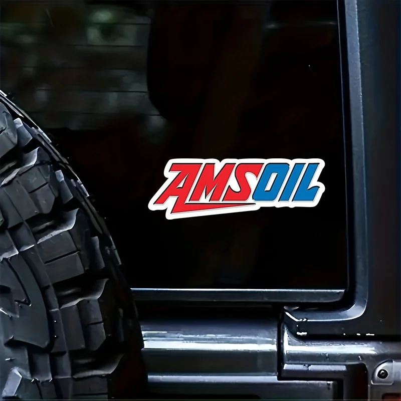 1 قطعة AMSOIL سباق النفط شارات الفينيل ، عالية الجودة ملصقات السيارات مقاوم للماء ، أداء النفط العلامة التجارية ملصق الملحقات