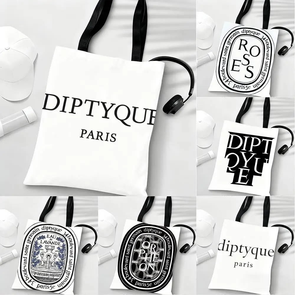 Diptyque Storage Bags Lightweight Eco Friendly Fashionable Multi Purpose Large Capacity Canvas Shoulder Tote