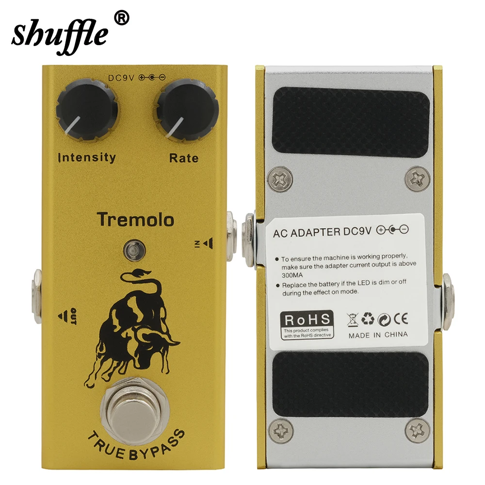 SHUFFLE EF-09 Tremolo Guitar Effect Pedal Classic Tube Amplifier Simulation Tremolo Effect Pedal Guitar Parts & Accessories