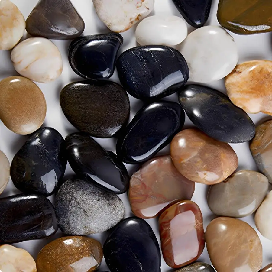 300-700g Smooth River Pebbles, Decorative Rocks for Plant Pot Covering, Bonsai Soil Topping, Fish Tank Aquarium Layout, XJM - view 4