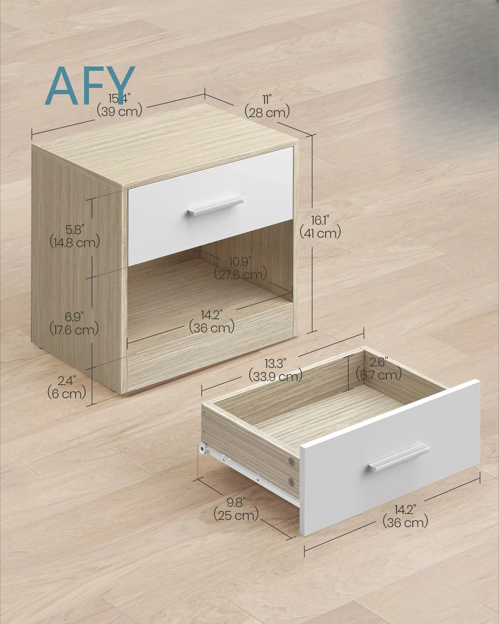 Simple Bedside Table with Draw - Home Office Of Ikea recension och pris