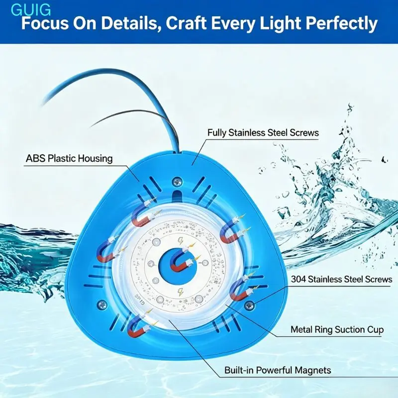 10W 20W RGB Swimming Pool Light IP68 Waterproof Bluetooth APP Control Submersible Underwater Lamp For Garden Pond Decoration