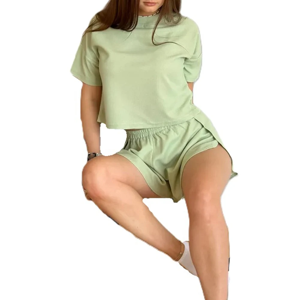 For Bedtime For Casual Indoor Women Pajama Set Four Season Pajamas For Women Pajama Set Solid Color Loungewear