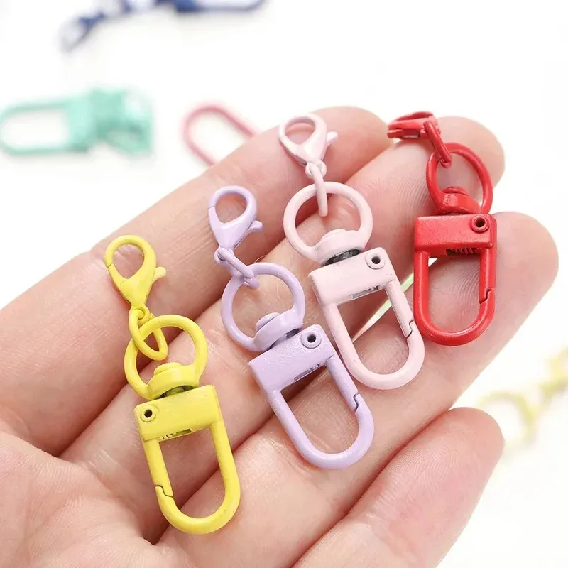 10pcs/Lot Colorful Metal Lobster Clasp Hooks – Keychain & Jewelry Making Supplies, DIY Necklace/Bracelet Accessories