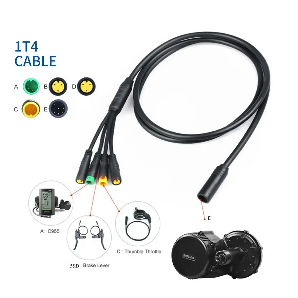 BAFANG Motor Cable Brake Sensor Gear Shift Sensor 1T4 1T2 Cable USB Programming speed sensor Thumb Throttle 250W Sticker BBSHD