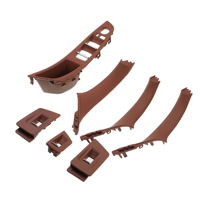 

Leading-Car Inner Door Panel Handle Pull Trim Set For BMW F10 535I 550I 528I Inner Armrest Handle 51417261929 51417225873 C Part