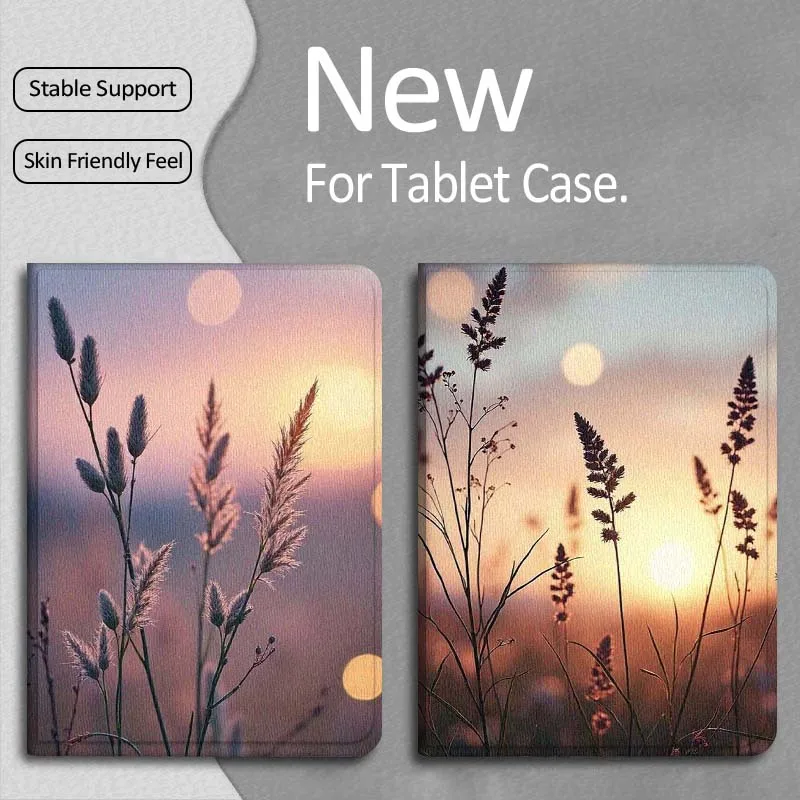 

Green Bristlegrass Art Popular For Apple iPad Pro Air 13 2 7th 6th 2025 M2 M3 M4 M512.9 13 inch Foldable Tablet Case Gift