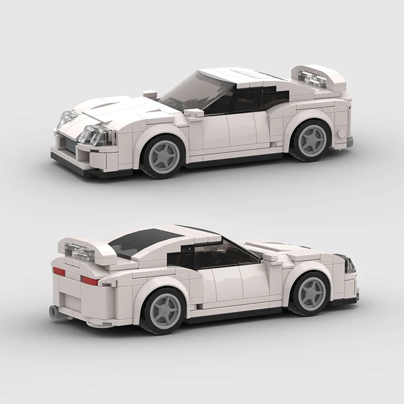 

MOC City Car Vehicle Speed Champion Racer Fast & Furious A80 Supra V2 Спортивные строительные блоки Кирпичная гоночная модель Детские игрушки Подарки