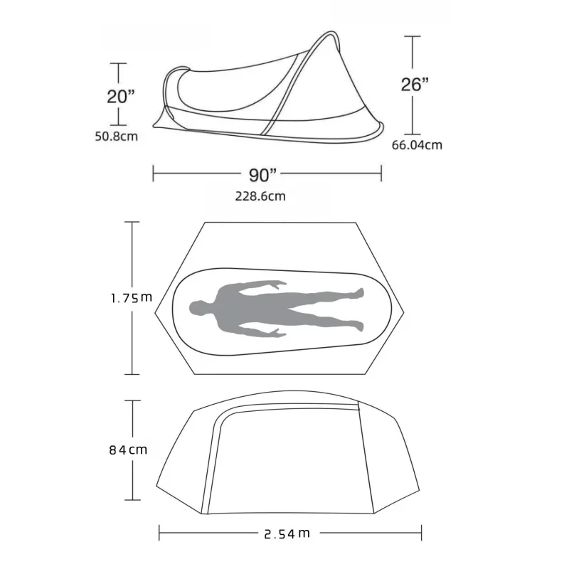 Imagem -03 - Outdoor Único Tactical Shelter Cama de Marcha Mosquito Net Anti-mosquito Waterproof Tent Campo Camping Tent Novo