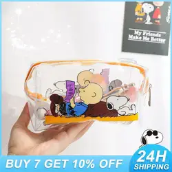 Transparent Storage Bag Cartoon Waterproof Pvc Portable Bag For Women Waterproof Zipper Beauty Cosmetic Bag Cute Portable