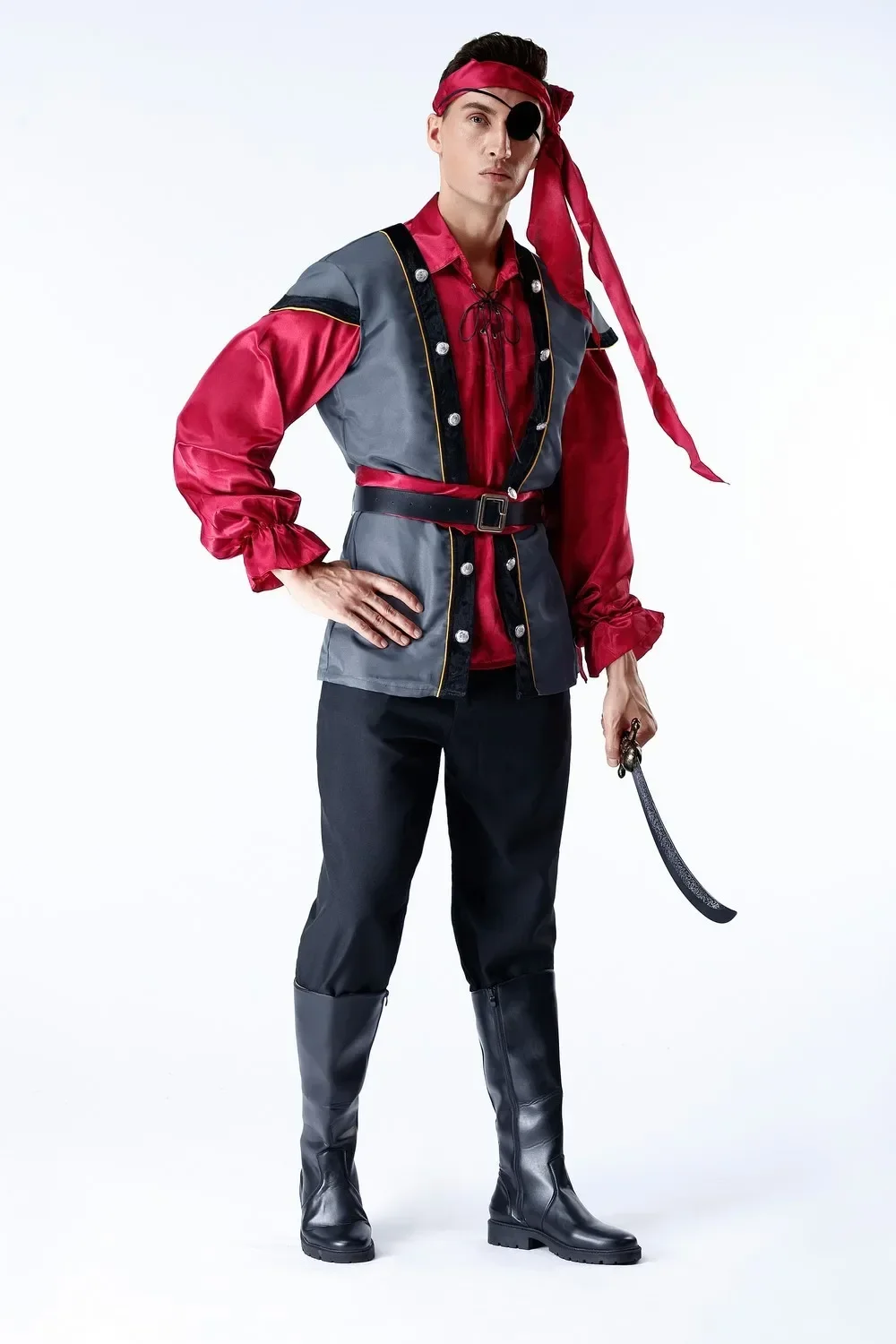 Costumi da capitano pirata Uomini adulti Costume da pirata Set cosplay per le donne Festa di Halloween Pirati Vesti Carnevale Plus Size Fancy