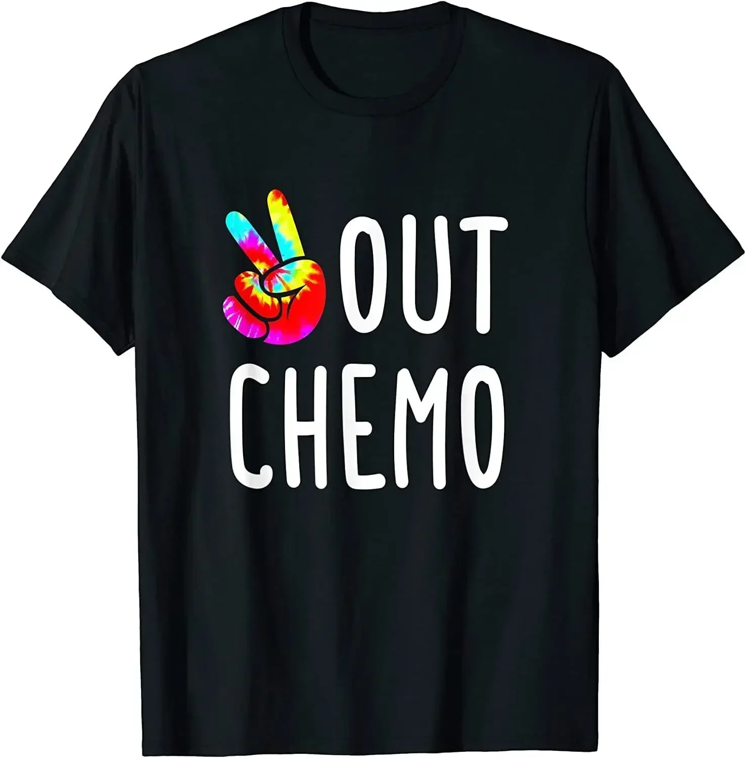 Peace Out Chemo Chemotherapy Summer Cotton T Shirt Men Casual Short Sleeve Tees Tops Dropshipping