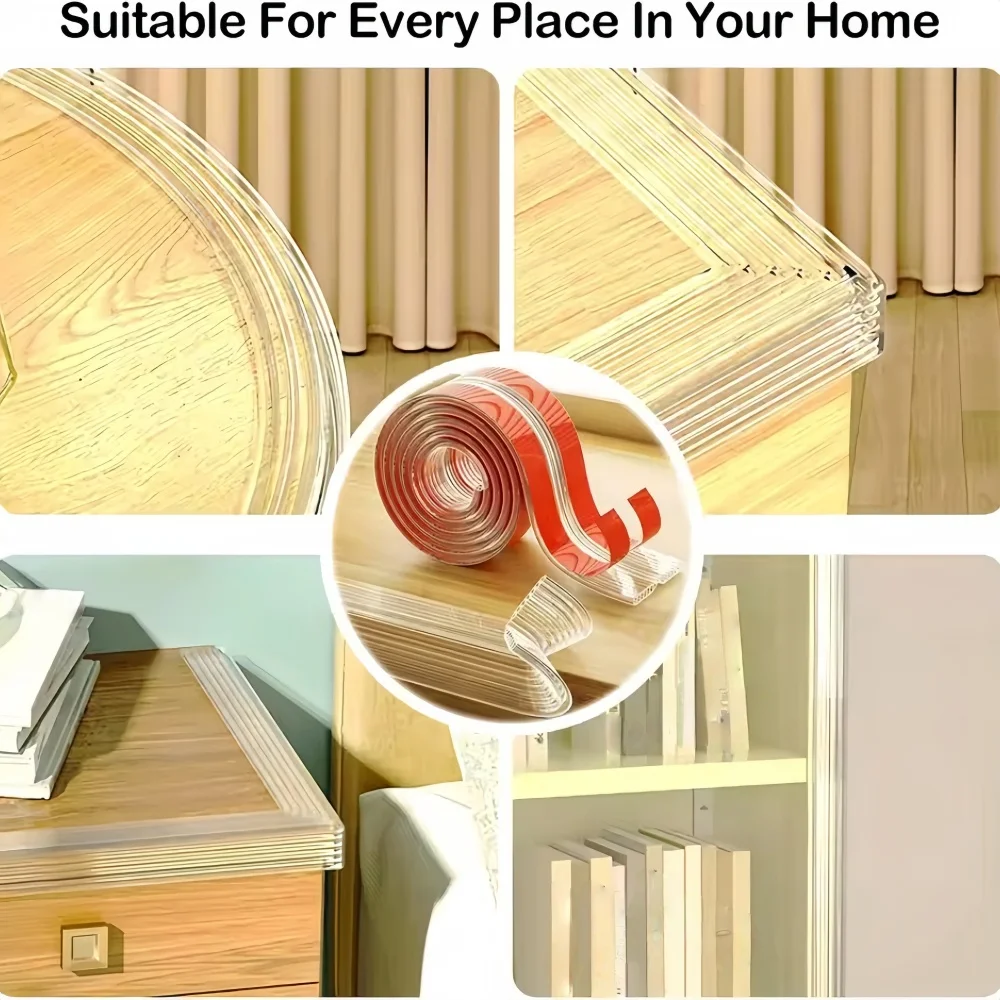 1 قطعة 1 متر/2 متر شريط شفاف مضاد للتصادم حافة الطاولة شريط حماية الأثاث ركن حماية الوفير الشريط جدار الزاوية