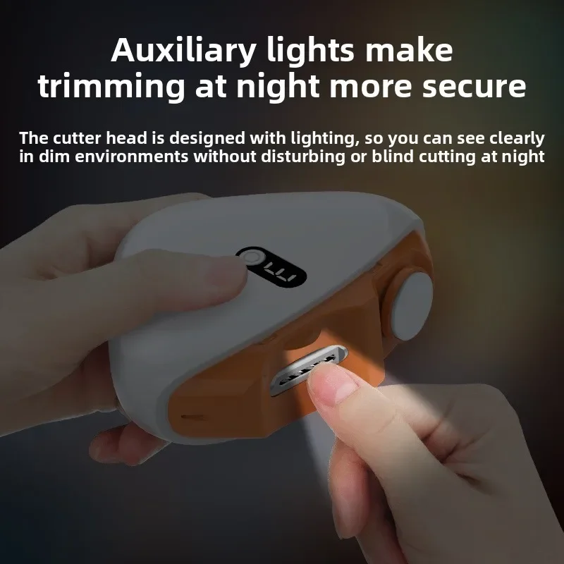 Elektrische Nagelknipper Automatische Anicure Trimmer Met Licht Volwassen Baby Vingernagel Teen Schaar Pedicure Polijsten Nagels Cutter