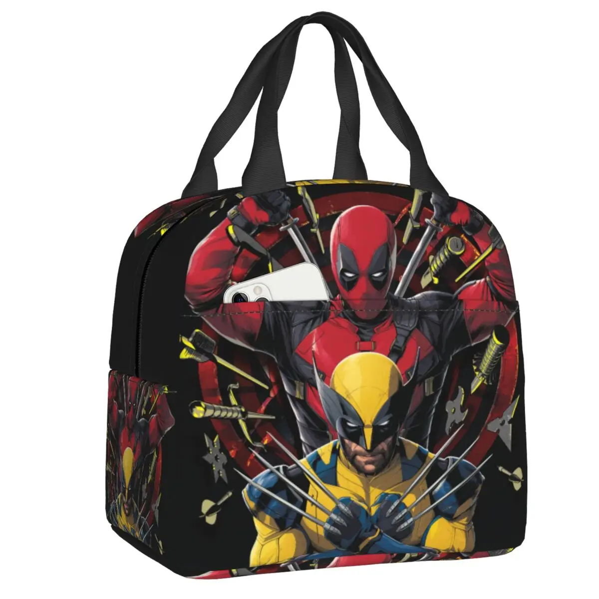 

Custom Deadpool Insulated Lunch Bag for Women Waterproof Thermal Cooler Lunch Box Office Picnic Travel